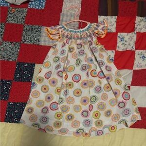 Colorful Floral Kids Casual Dress